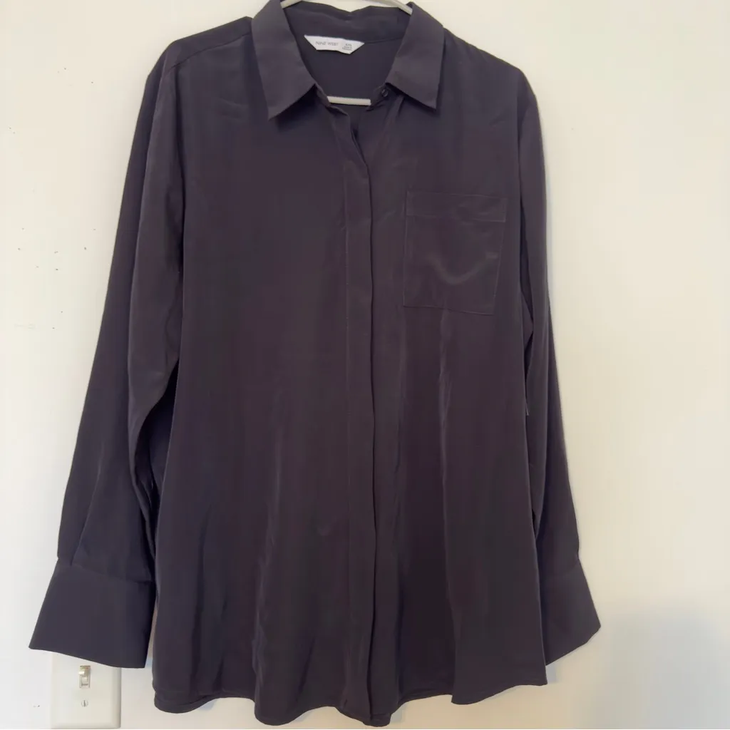 Women's Nine West Drapey Button Down Shirt Size XXL - Image 2