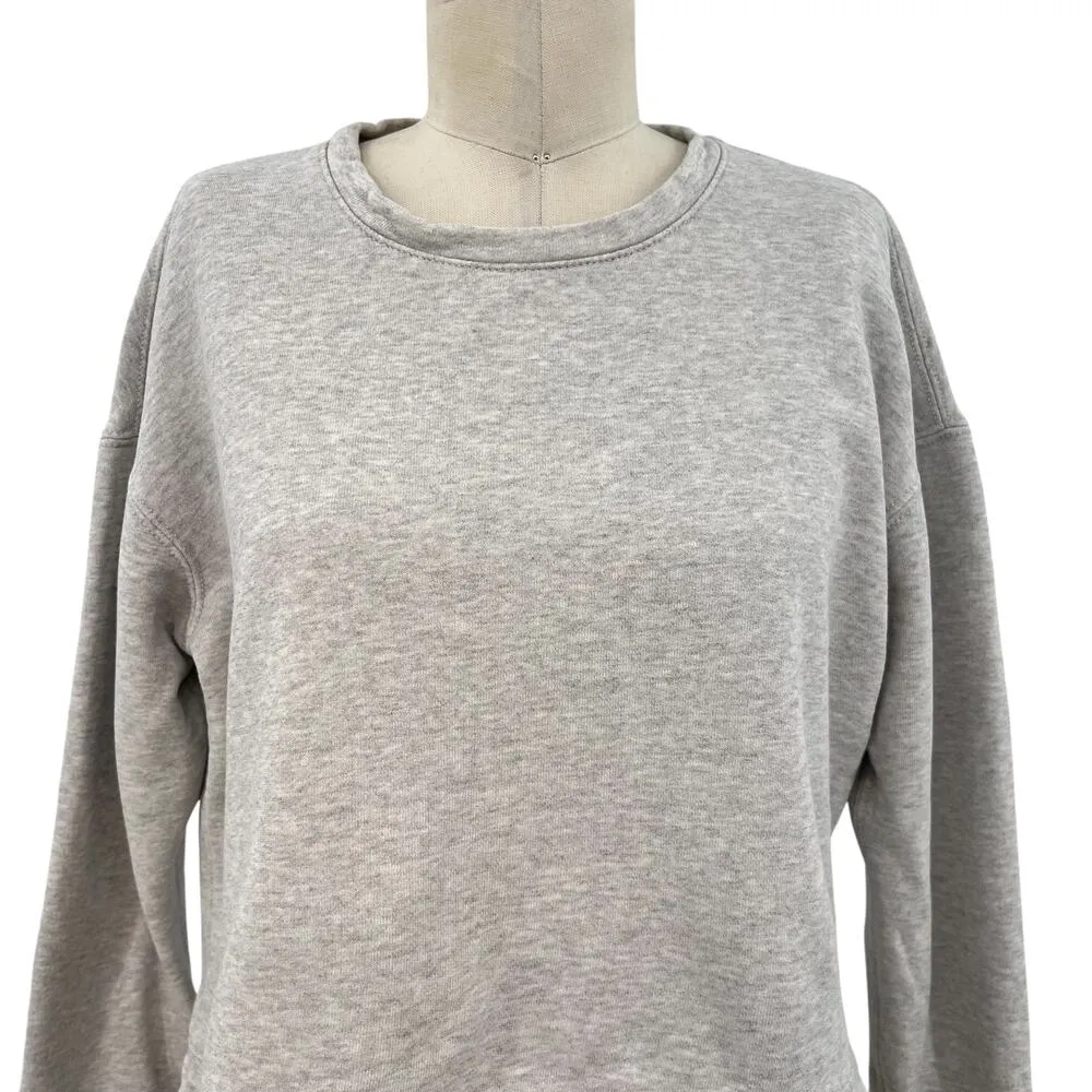 James Perse Light Gray Crew Neck Terry Cotton‎ Sweatshirt Size 0 / XS - Image 2