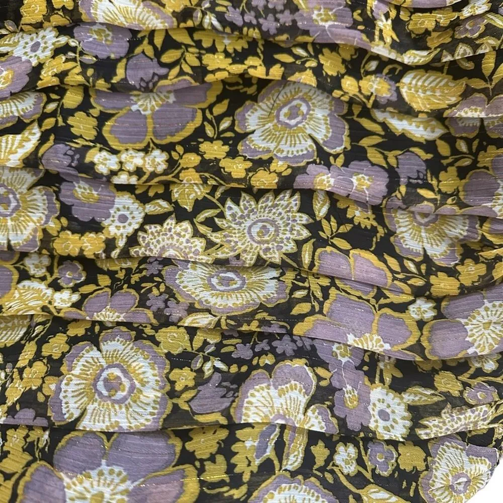 NEW Zara Floral Ruched One Shoulder Mini Dress Cocktail Party Size Small NWT - Image 12