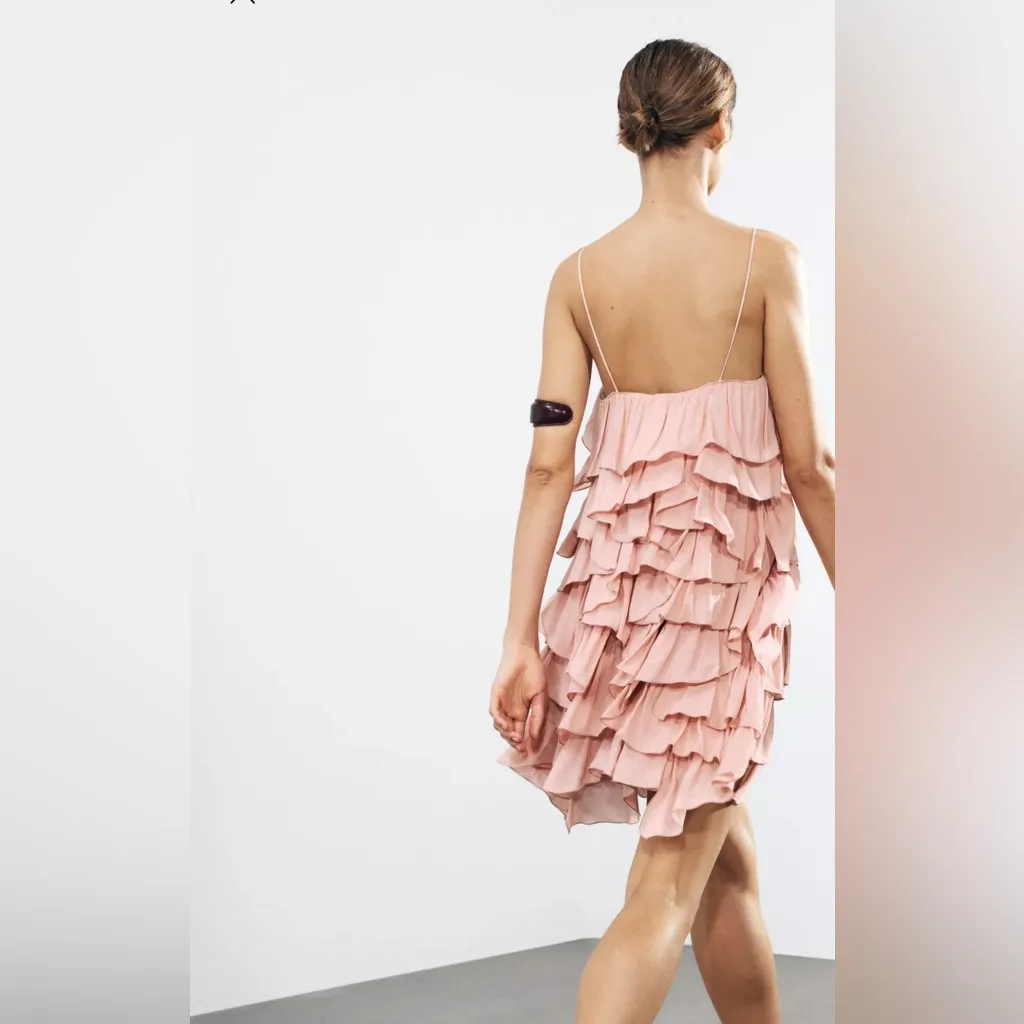 Zara mini dress with ruffles ZW collection - Image 3