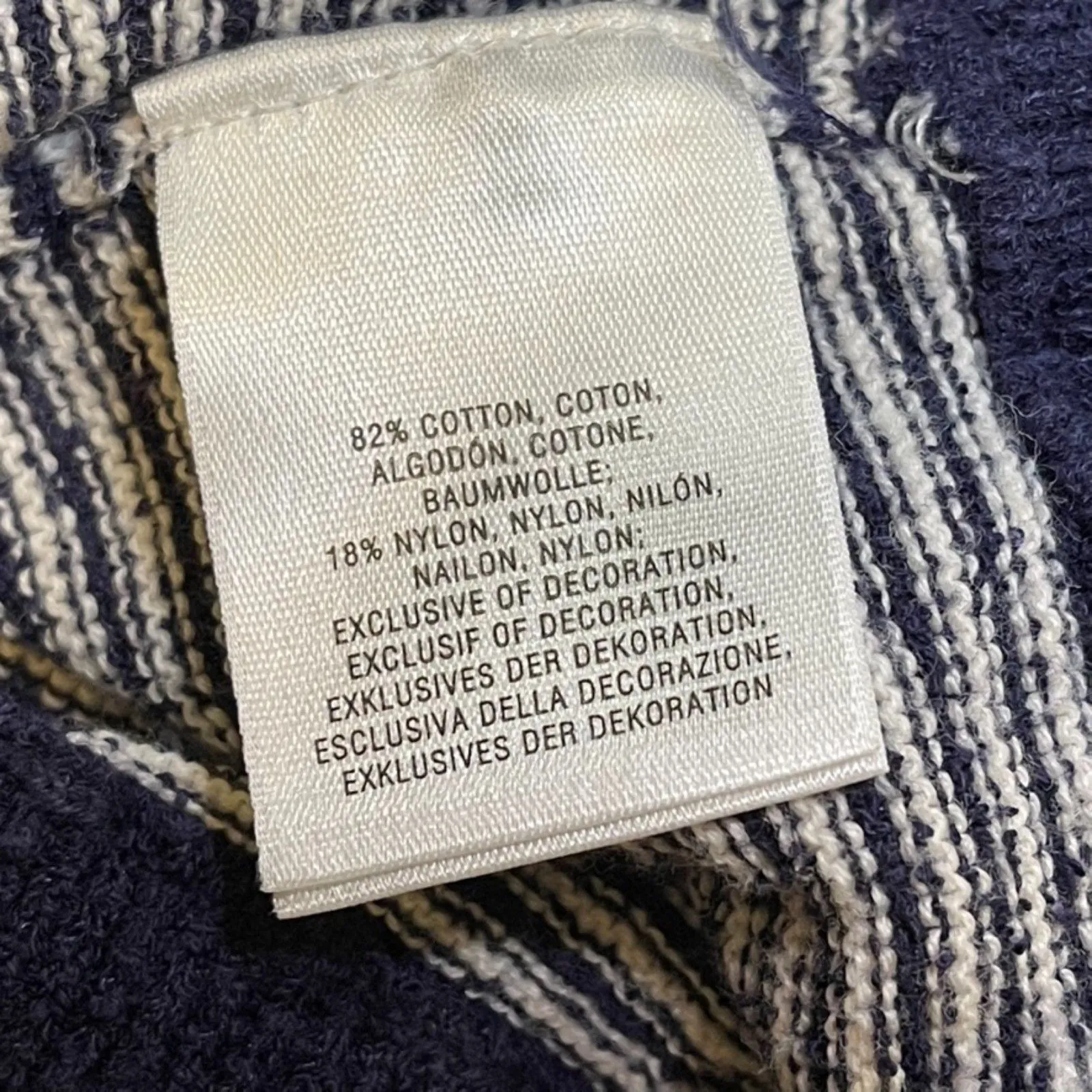 Moth Anthropologie | Margate Pocket Pullover Navy & White Stripes | Small Blue - Image 8