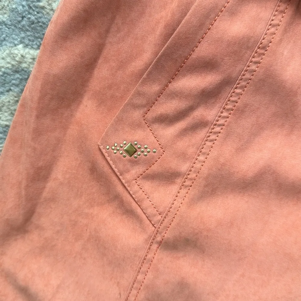 Vintage Claude Havrey Faux Fur Lined Coat Orange XL - Image 4