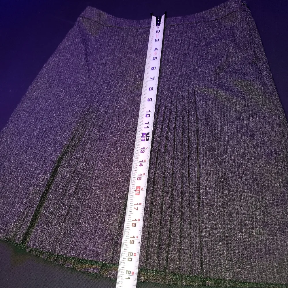 Halogen Women's Gray Polyester & Viscose Knee Length Flare Skirt Size Regular 6 - Image 13