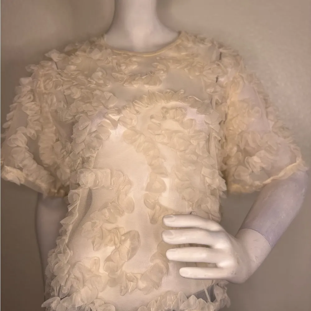 Wicked Majesty Sheer Rosette Top, Women's Size Medium. #97 - Image 3