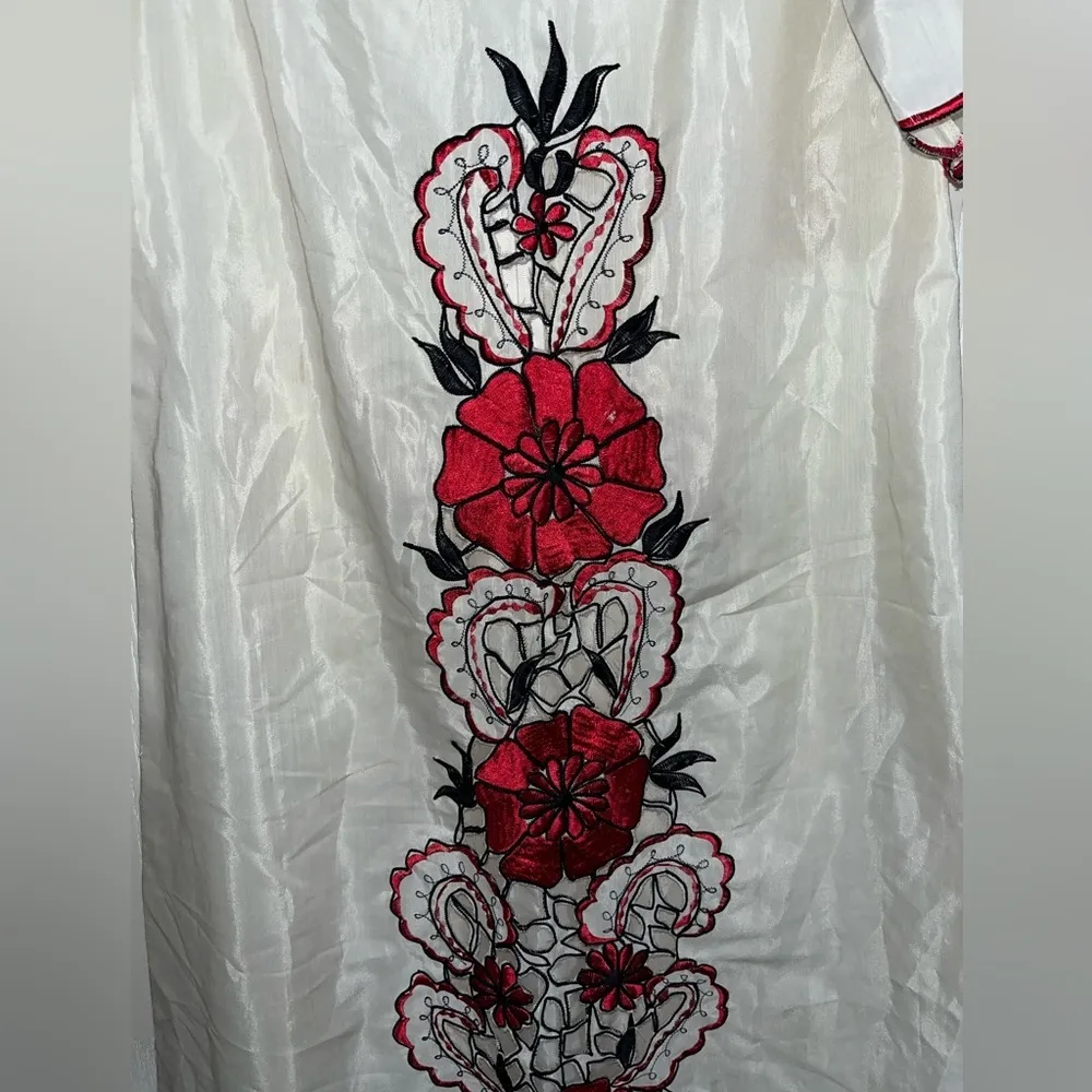 lVintage Carolina’s Dress Shop Philippines Hand Made Embroidered Dress Red Size M - Image 8