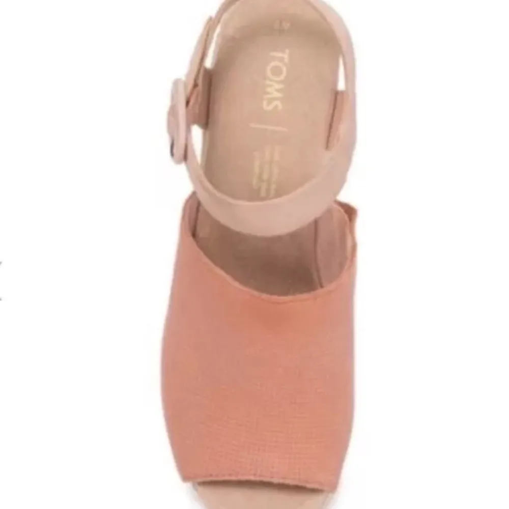 TOMS Tropez Spanish Villa Wedge Heel Sandals Shoes 7.5 New NWT Suede Perforated - Image 5