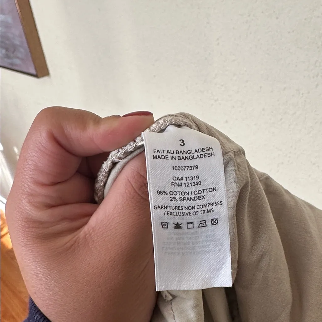 Garage‎ Carter low rise Cargo Bottoms pants straight leg pockets wide leg size 3 - Image 7