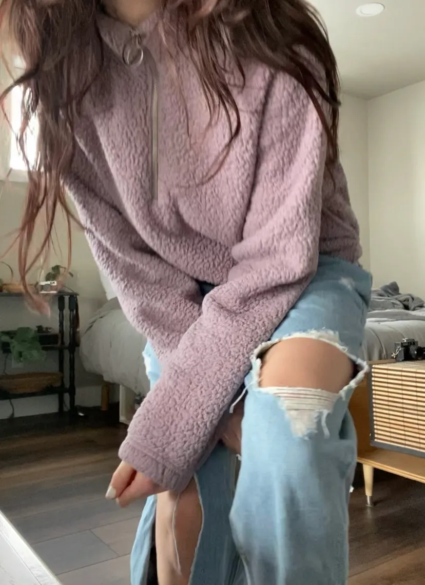 Lavender Fluffy Pullover - Image 3