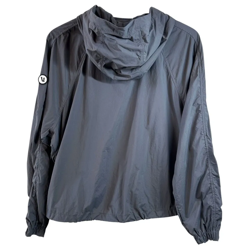 Vuori Shores Full Zip Hooded Jacket in Charcoal Gray Women's Size Large - Image 4