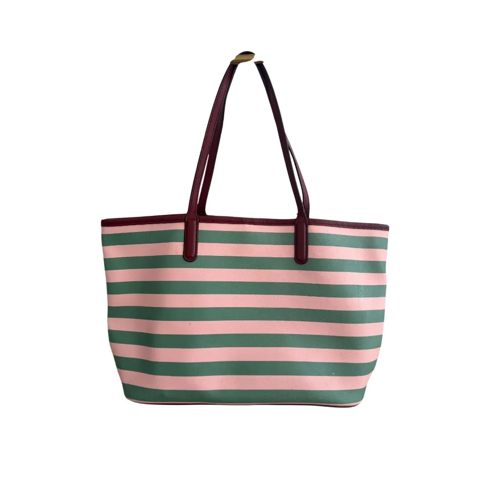 MARC BY MARC JACOBS Floral Pink Burgundy Saffiano Leather Tote Bag - Image 9