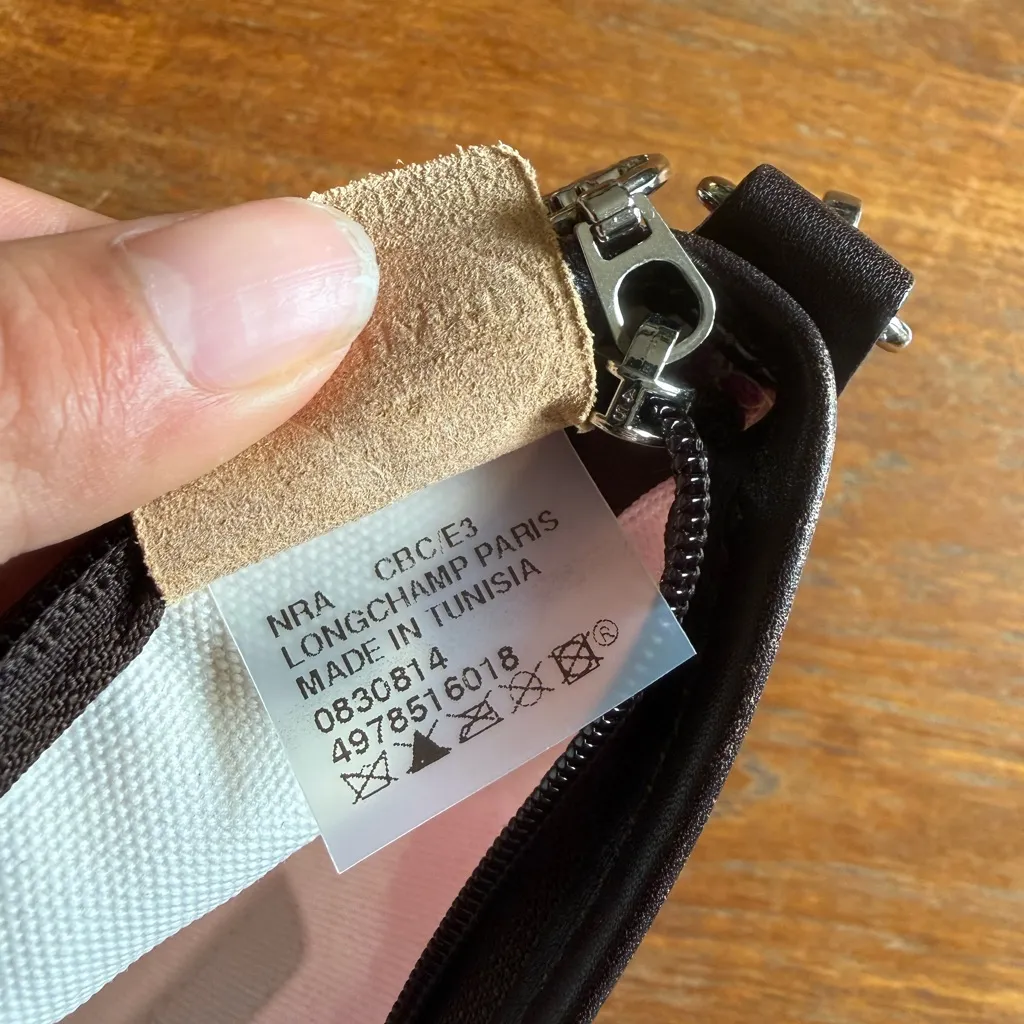 Longchamp Pink and Cream canvas purse - Image 5