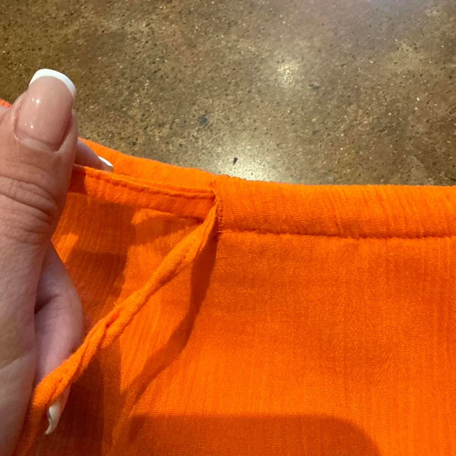 Y2K Orange Ruffle Mini Skirt Size L - Image 3