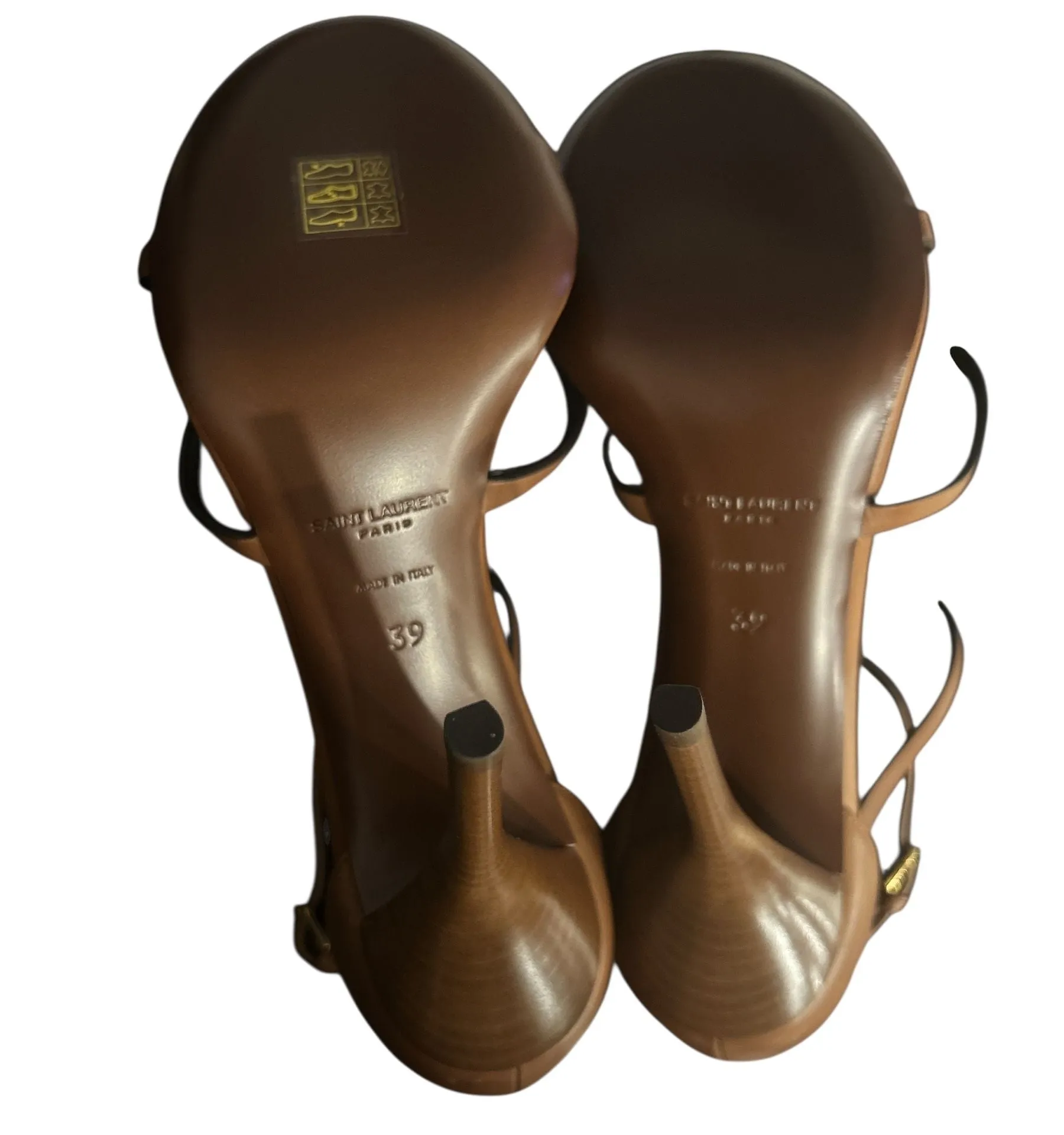 YSL Cassandra 100 sandal in new papaya NIB size 39 - Image 12