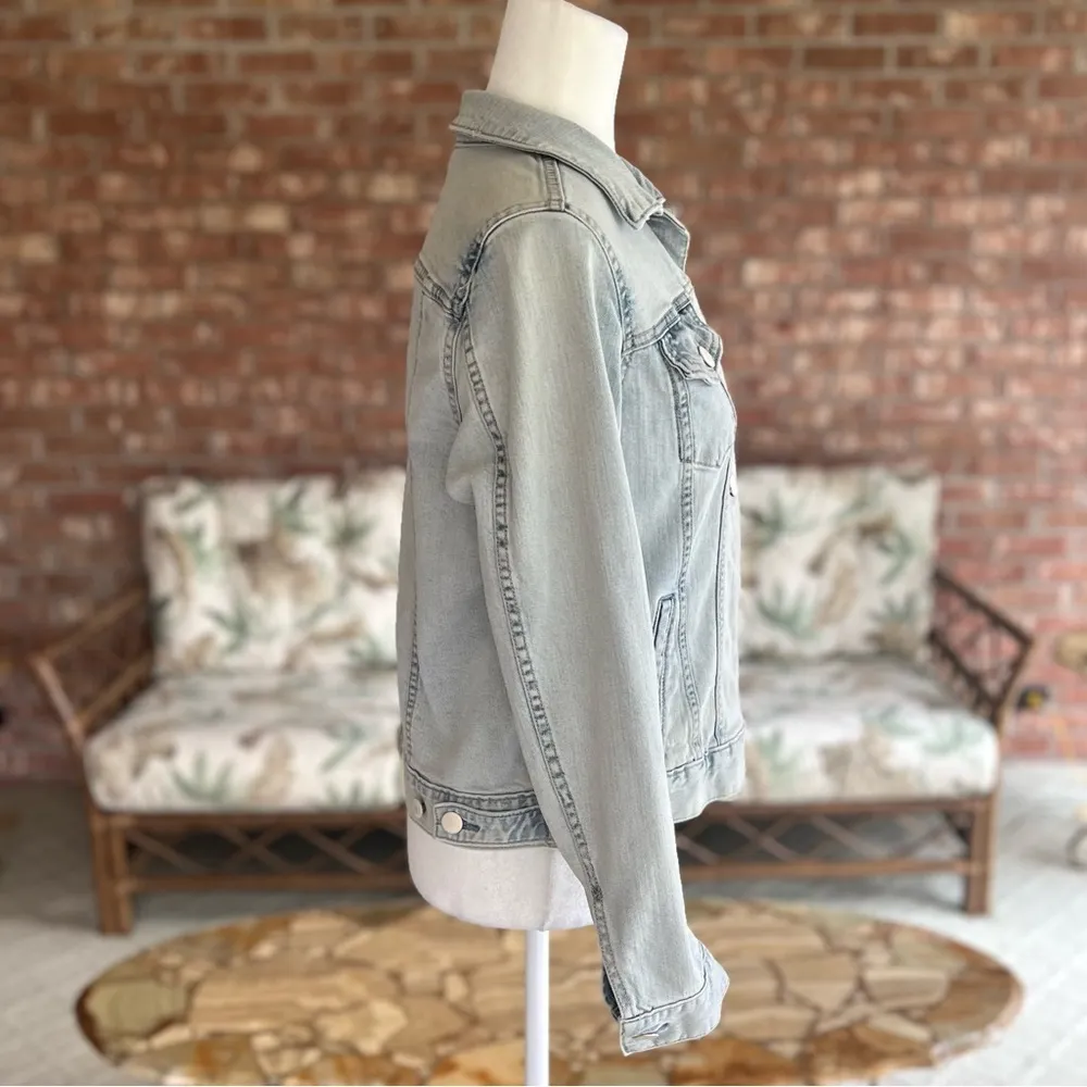 a.n.a . Jacket Denim Light Wash Blue S Classic Trucker - Image 10