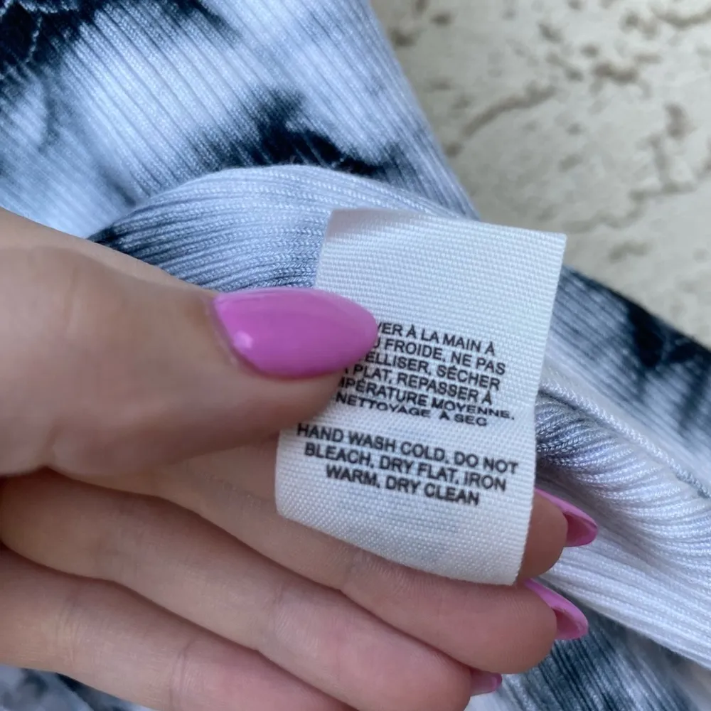 Garage size medium tie dye grey blue open front tie cardigan - Image 2