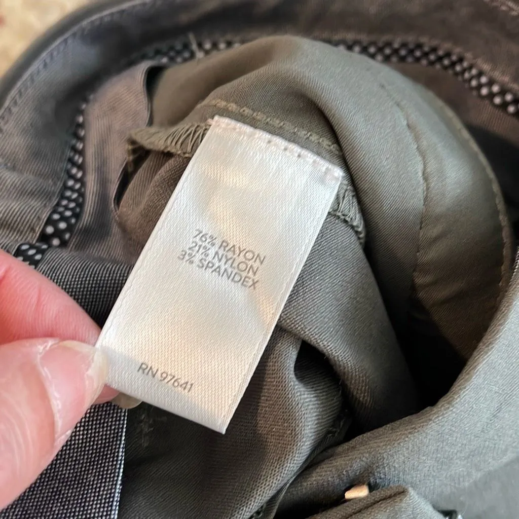 J. Jill Wearever Collection Refined‎ Woven Chino Trousers Caraway Size 18R NWT Green - Image 6