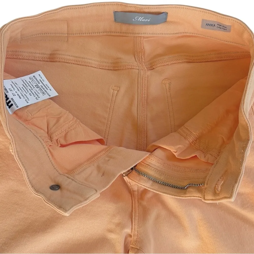 Like New Mavi Anika High Rise Crop Flare Jeans Peach Size 27 - Image 6