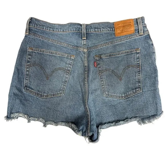 Levi's Premium Big E Ribcage Button‎ Fly High Waisted Shorts Size 32 - Image 5