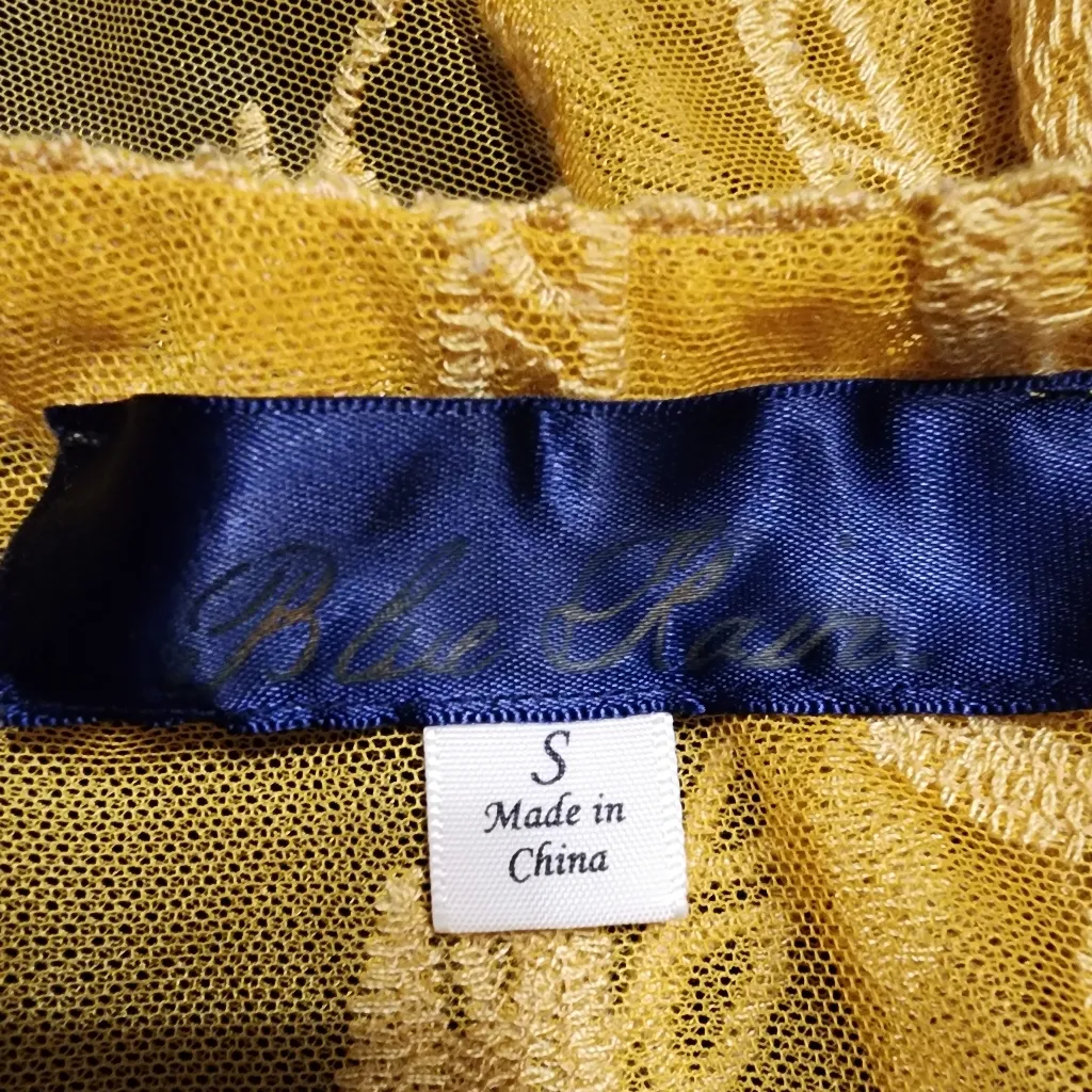 Blue Rain Short Sleeve Duster Size Small - Image 3