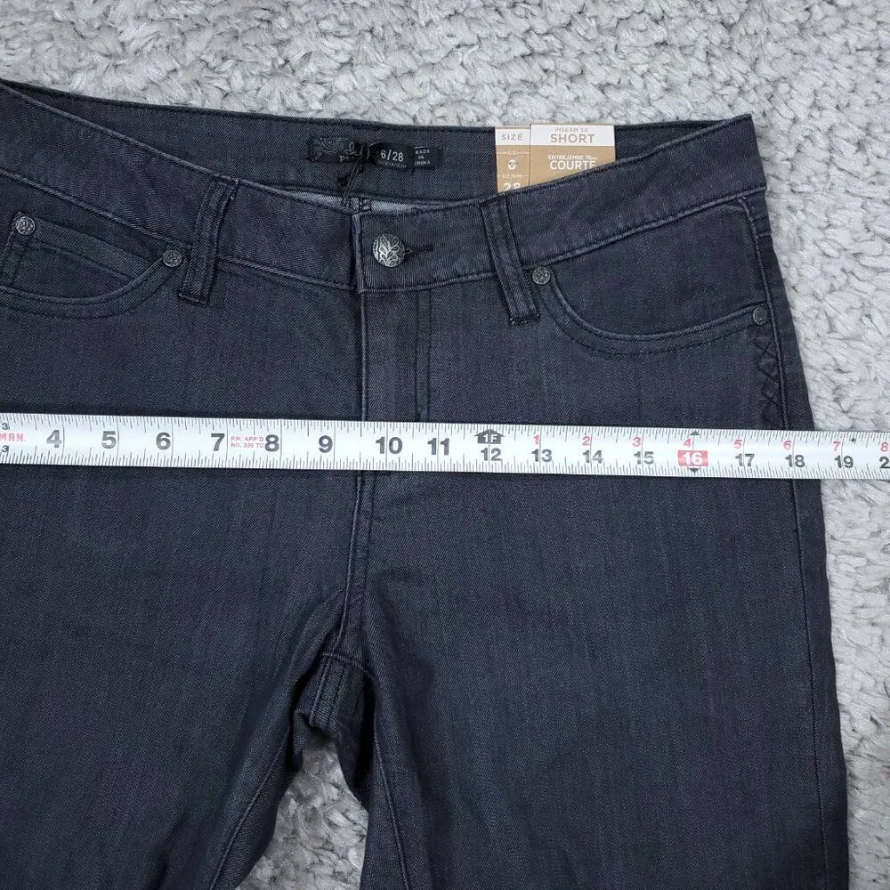 Prana Short Jada Mid Rise Bootcut Gray Stretch Women's Size 6 28 Organic Cotton - Image 8