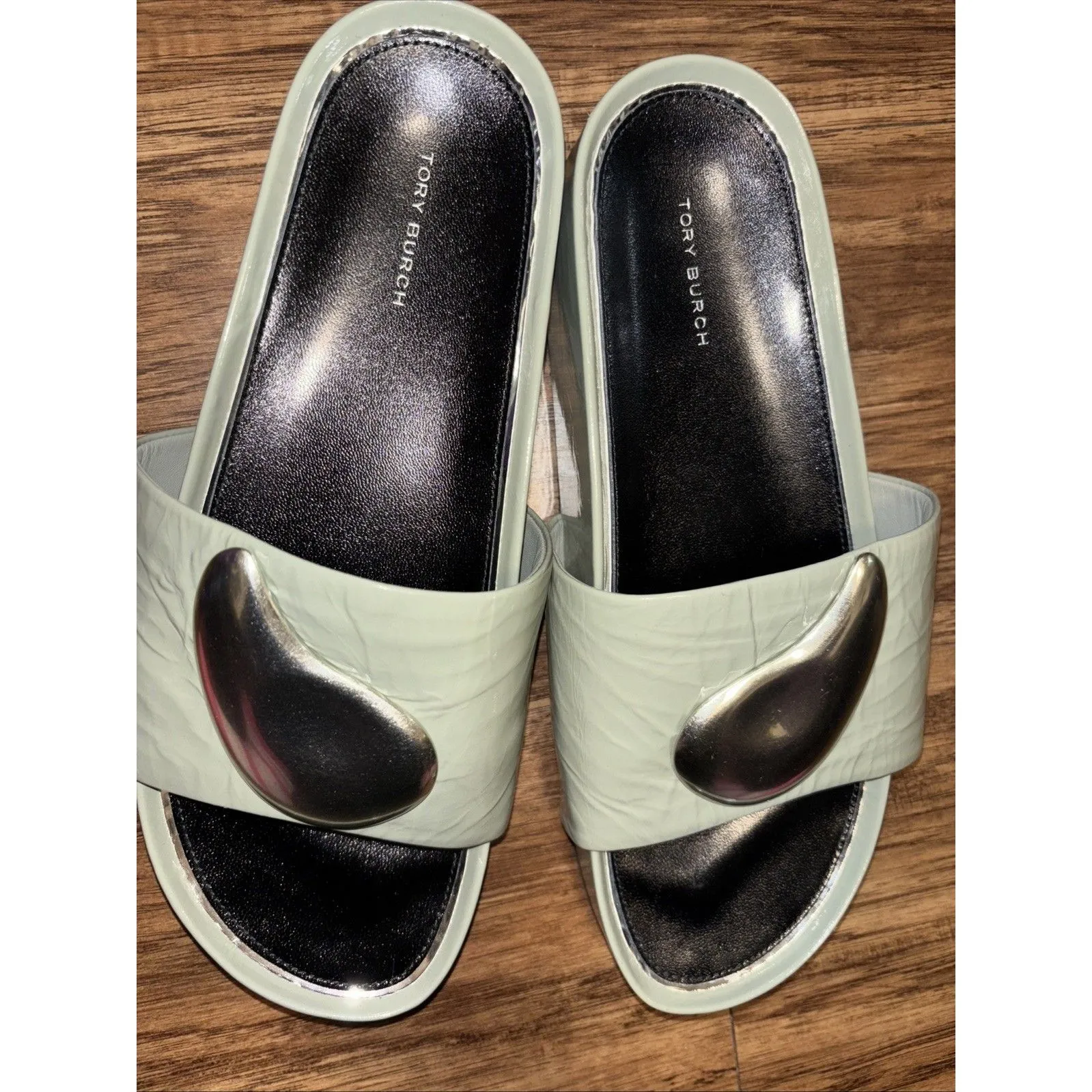 Tory Burch Patos Platform Women’s Leather Slides Sandals Sz 10 ( Displays ) - Image 5