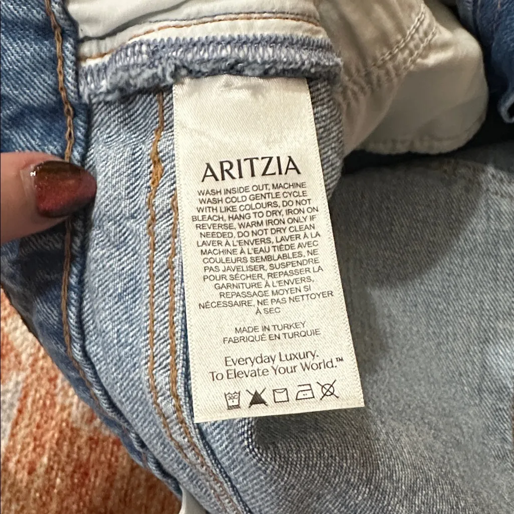 Aritzia Denim Forum Rowan Curve-fit Super Hi Straight Ankle Jean 121793 size 31 - Image 5