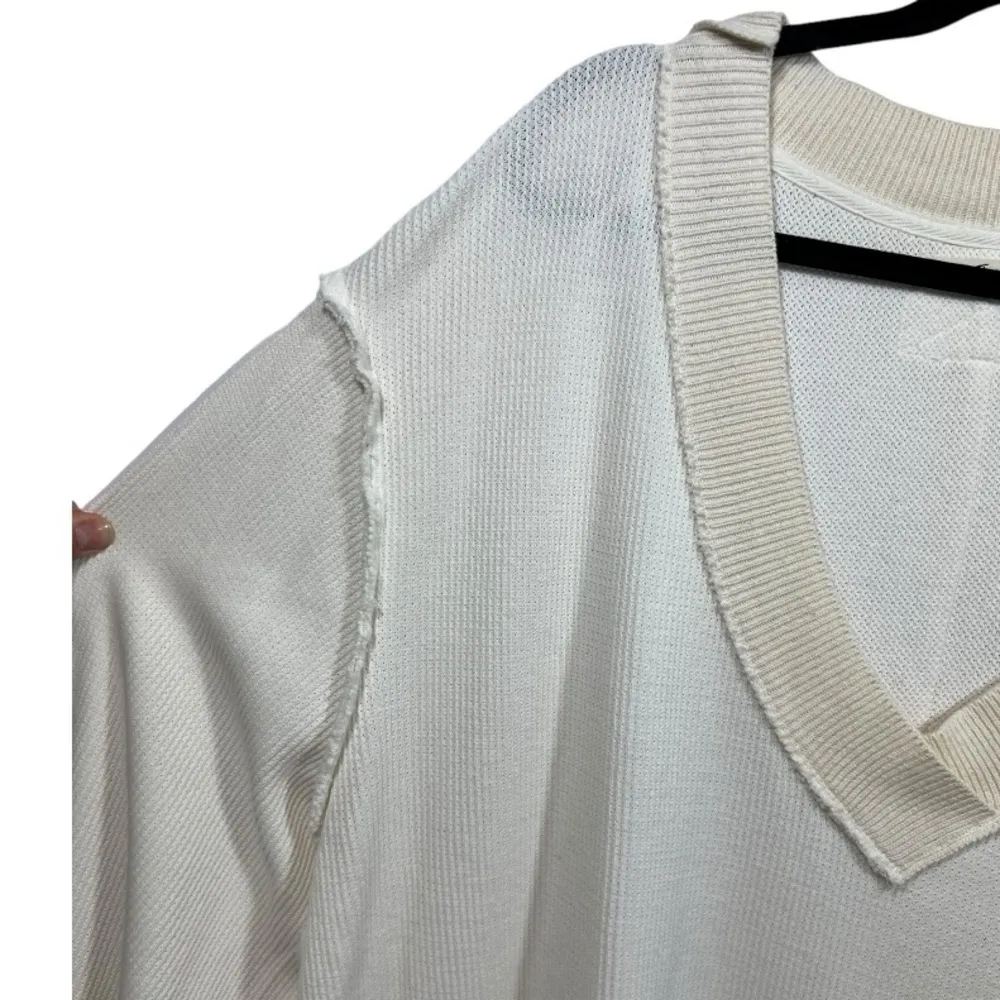 Free‎ People Asher Thermal Knit V-neck Top M - Image 12