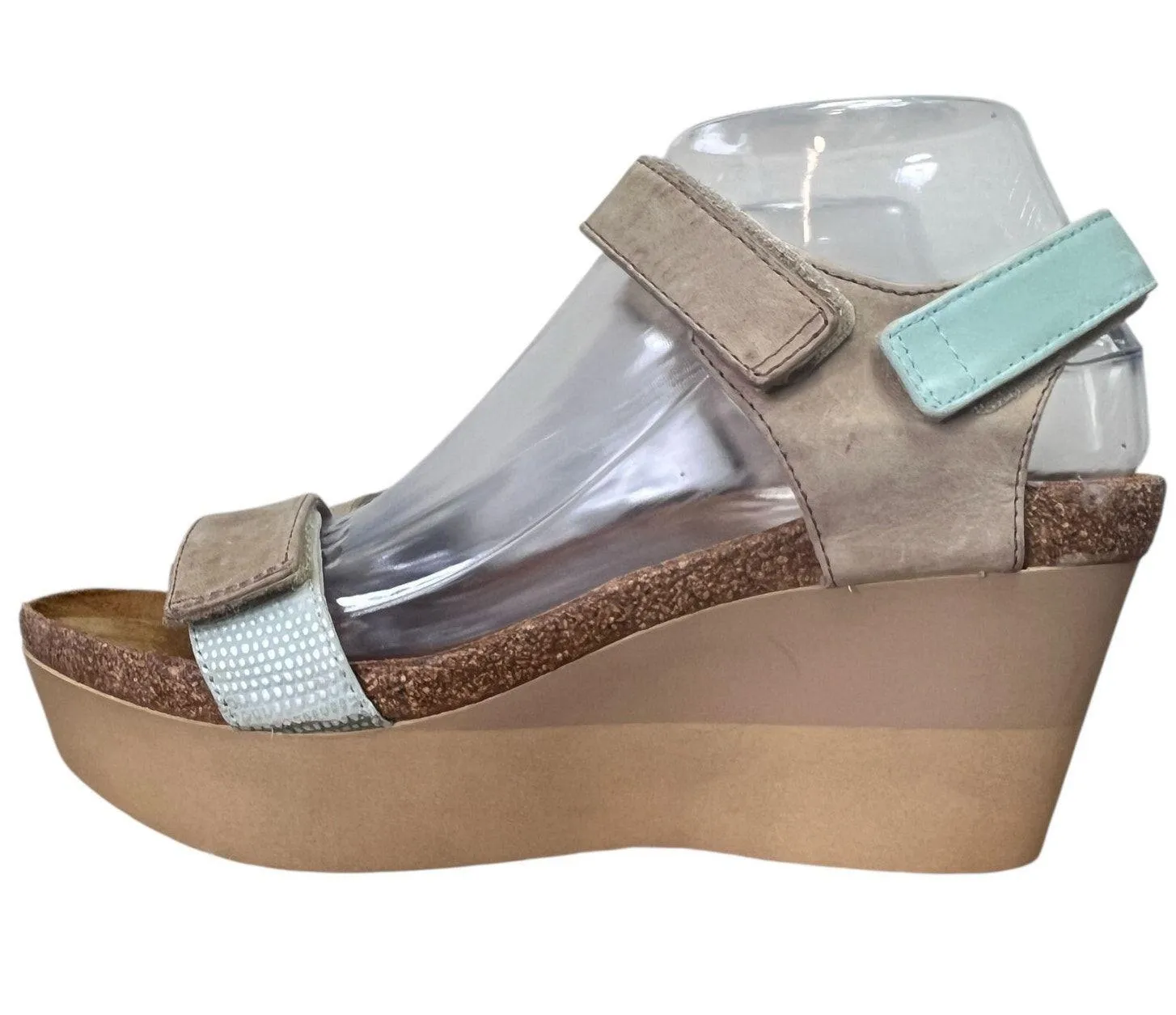 Naot Sandals Earthtone Leather Wedge Platform Sandals Shoe Size 40 L9 US 9 - Image 5