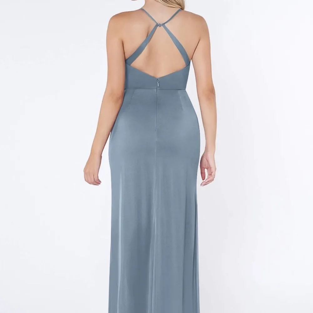 AZAZIE Kalea Dusty Blue bridesmaid dress - Image 10