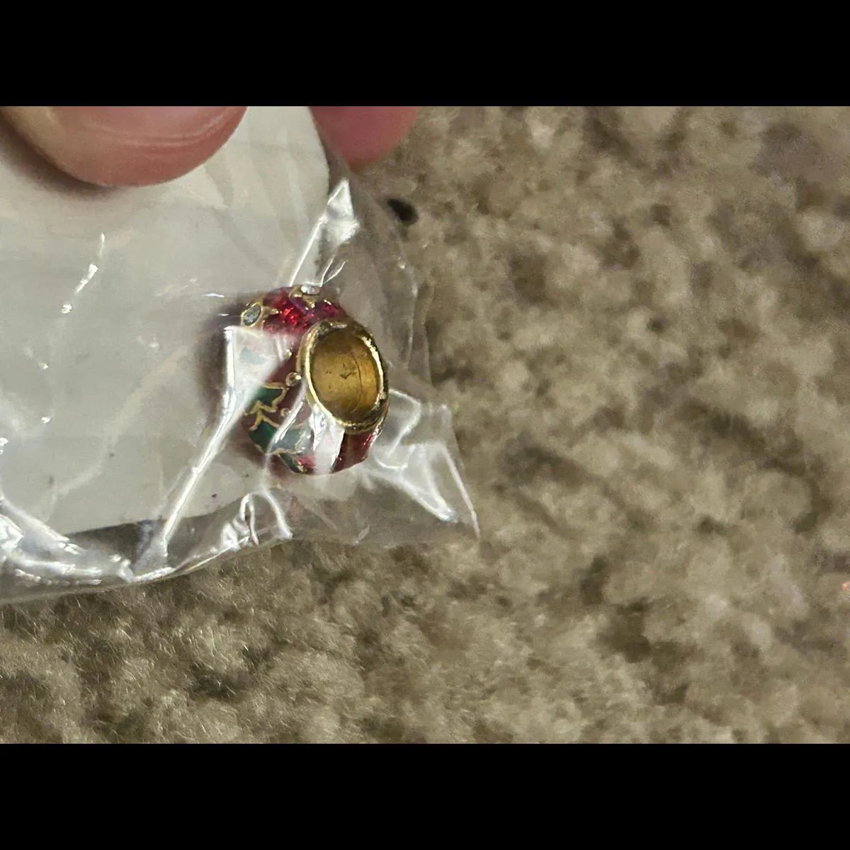 Christmas jewlery bead gift cute gold tone fashion Red - Image 3