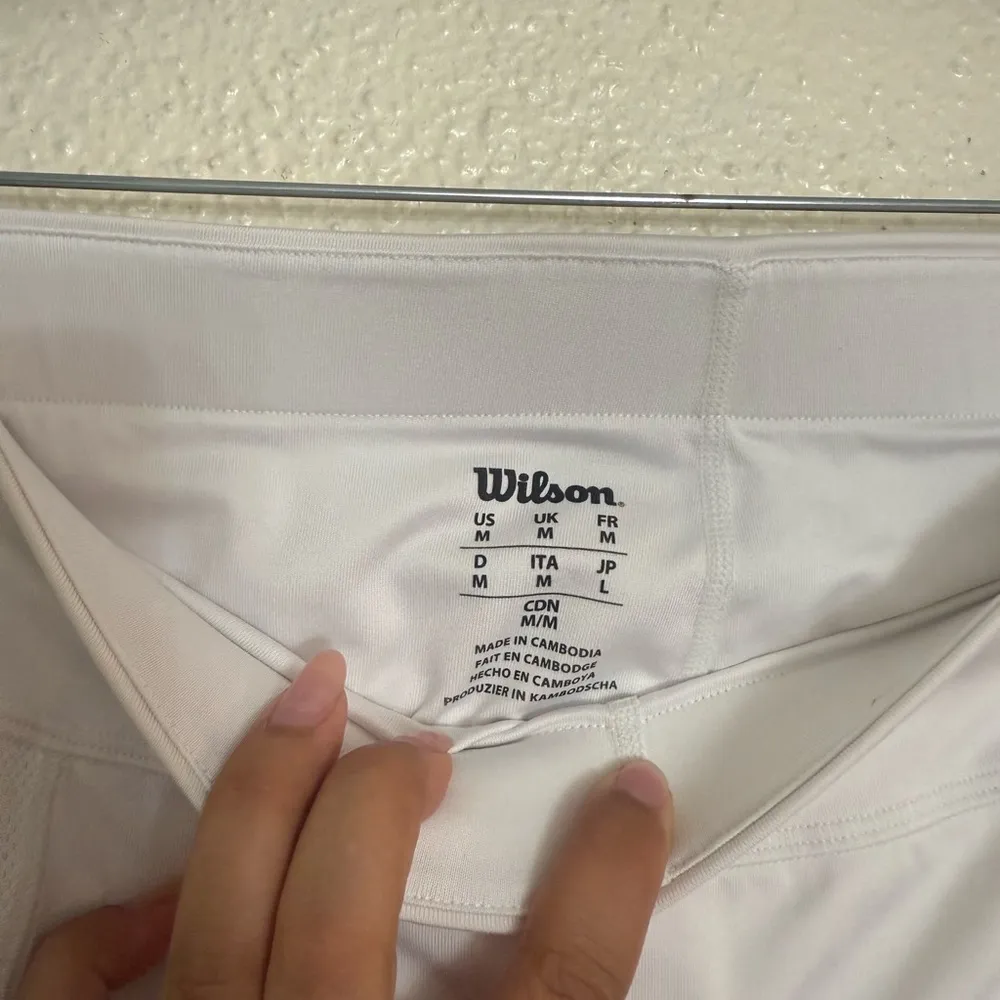 Womens white WILSON Stretch Mini Athletic Skort Skirt Medium - Image 6