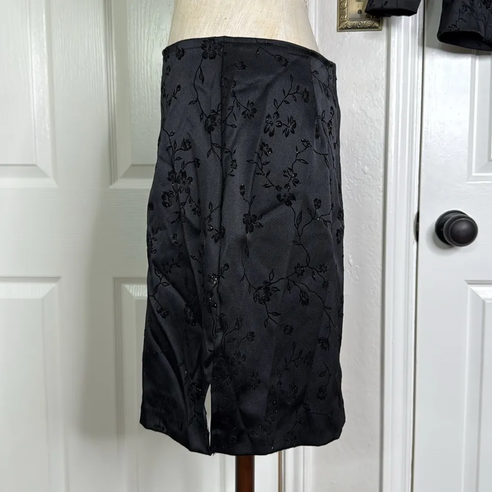 Y2k glitter tie front blazer and skirt set Black Size 10 - Image 10