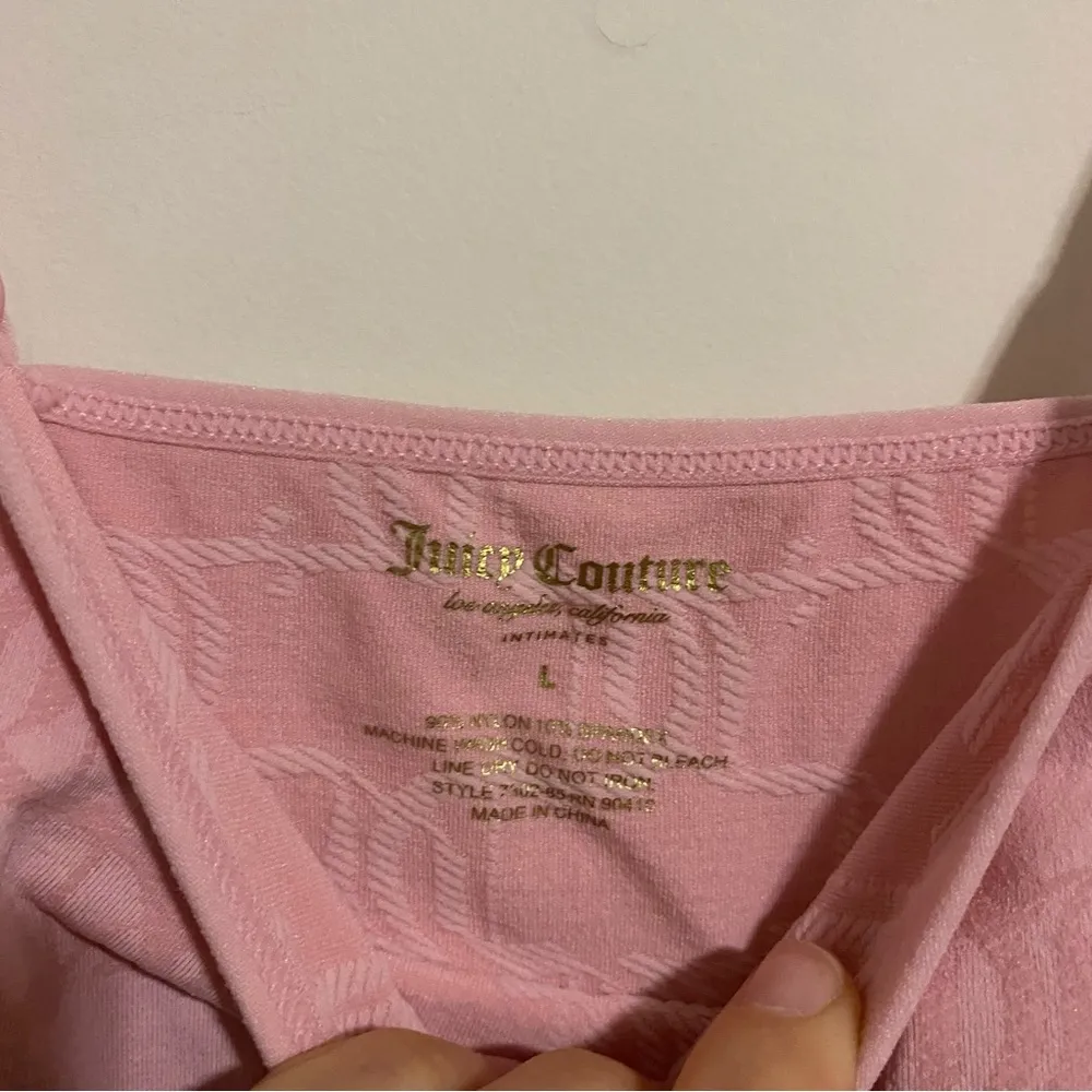 Juicy Couture Bubblegum Pink Stretchy Cami Tank size Large - Image 3