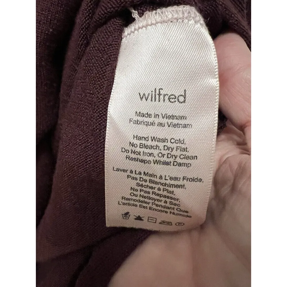 Wilfred Wilfred Burgundy Fragon V Neck Long Sleeve Lightweight Sweater Sz S - Image 4