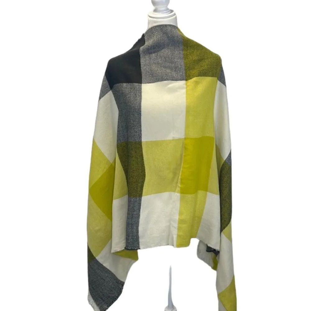 Atmosphere Boho plaid blanket oversized scarf - Image 2