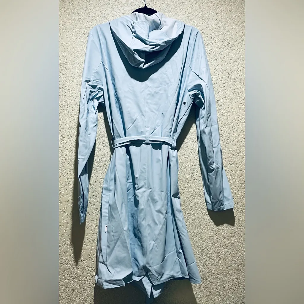 NWT Curve Women’s Rains Waterproof Raincoat Blue Hooded Trench Coat Size XL - Image 7