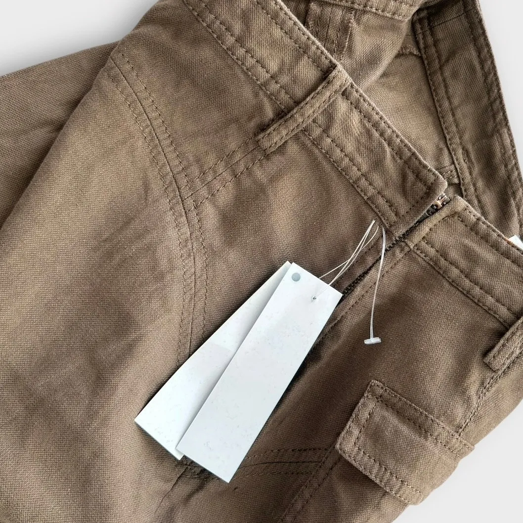 Vintage Y2K Diane von Furstenberg Brown Utility Pencil Skirt Fitted Women's 8 - Image 4