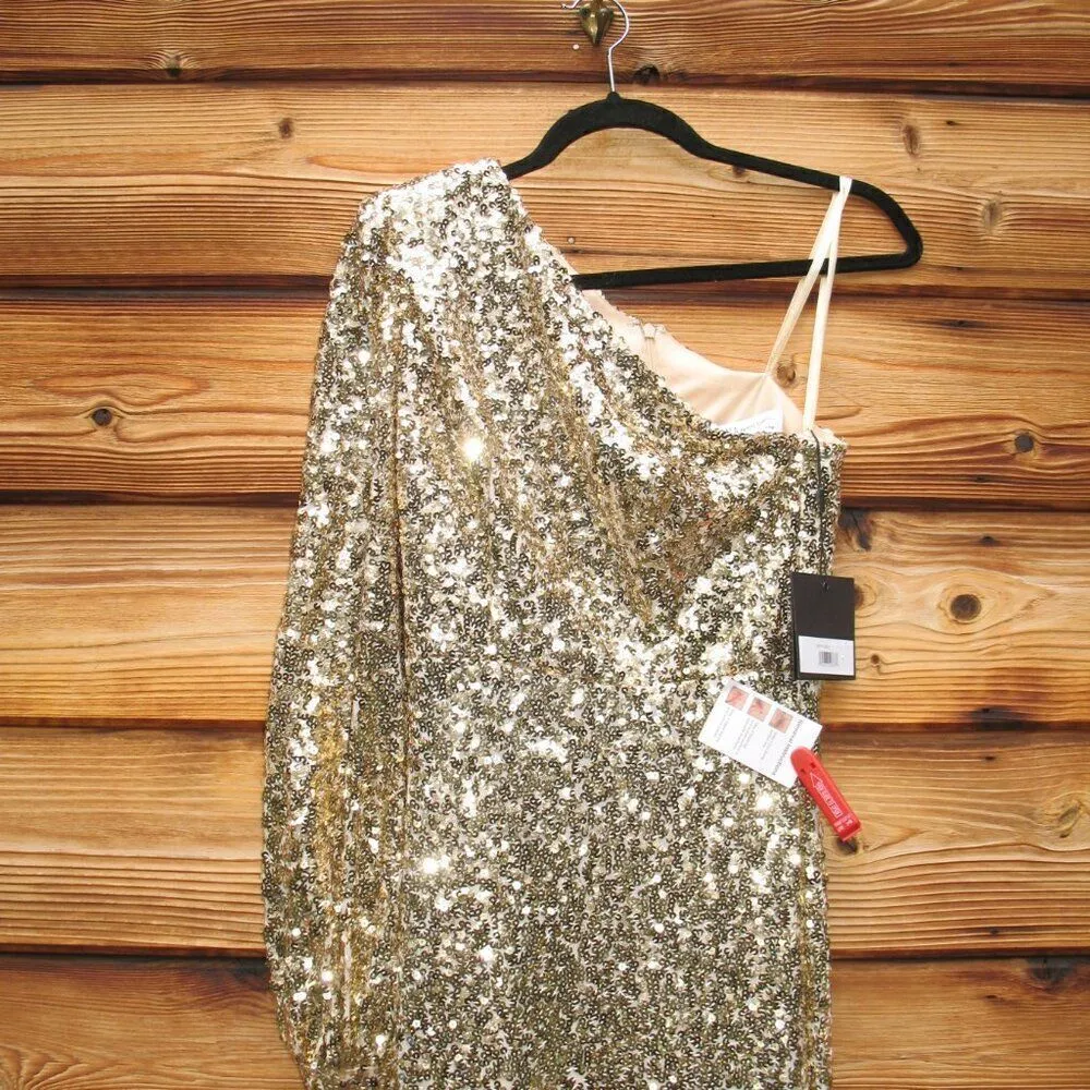 Mac Duggal 26717 SEQUINED ONE SHOULDER BISHOP SLEEVE TRUMPET GOWN - Image 8