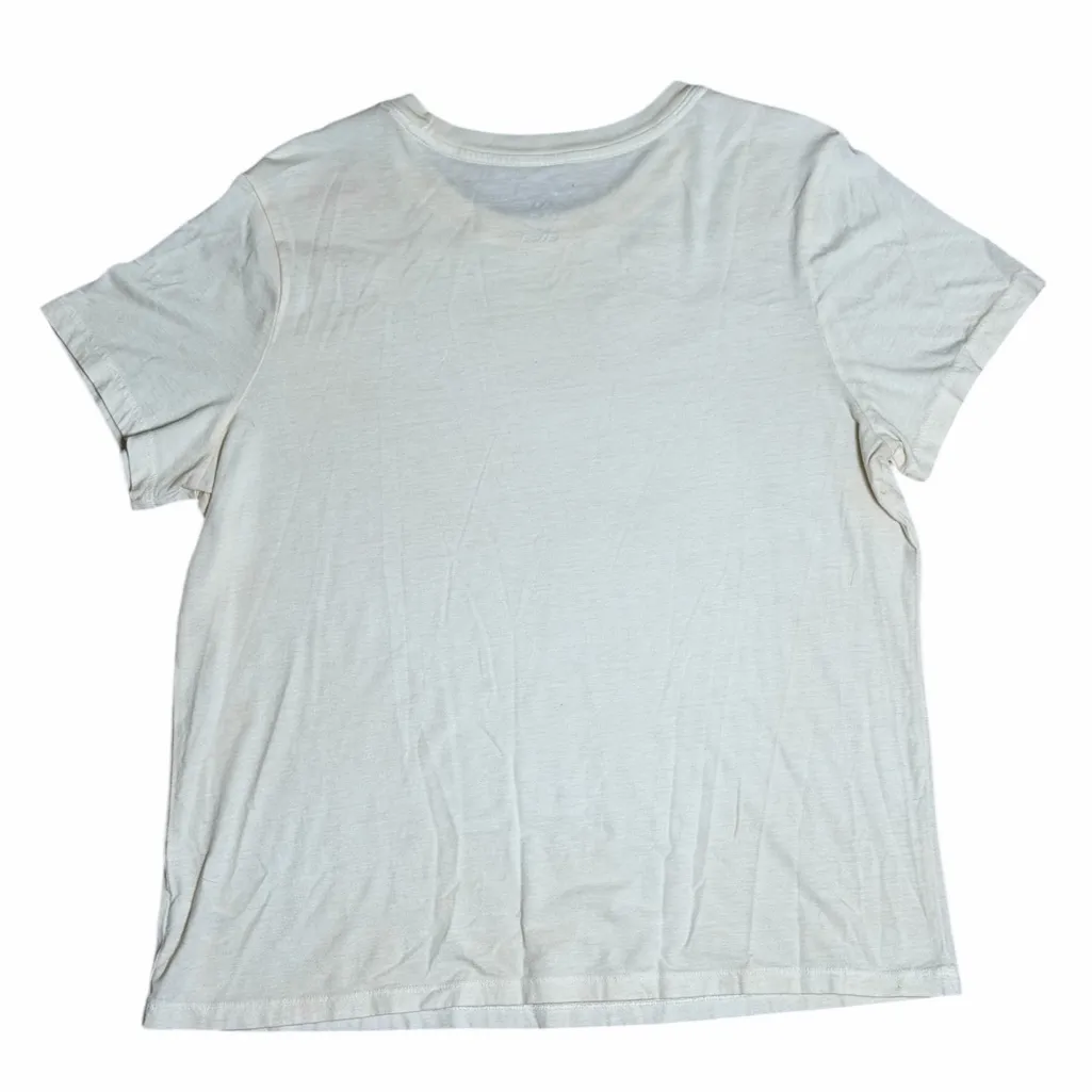 A New Day Swallow Bird Graphic Tee XXL Cream Floral Tattoo Style T-Shirt - Image 2