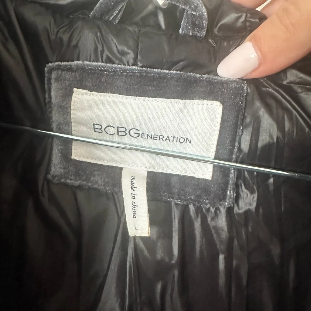 BCBG Velvet Puffer Coat - Image 4
