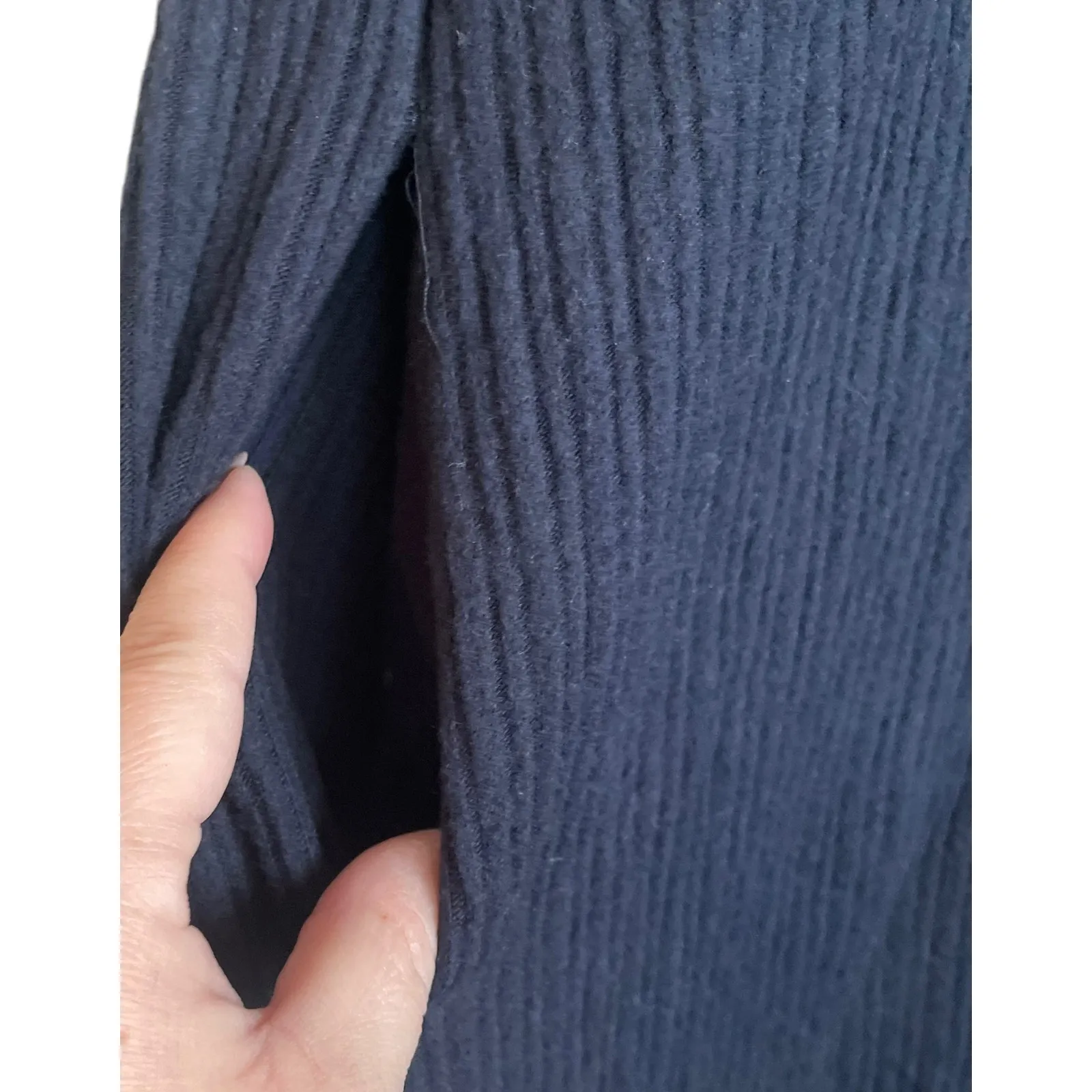 H by Bordeaux Womens‎ Open Cardigan Navy Long Line Minimalist Capsule Neutral - Image 6