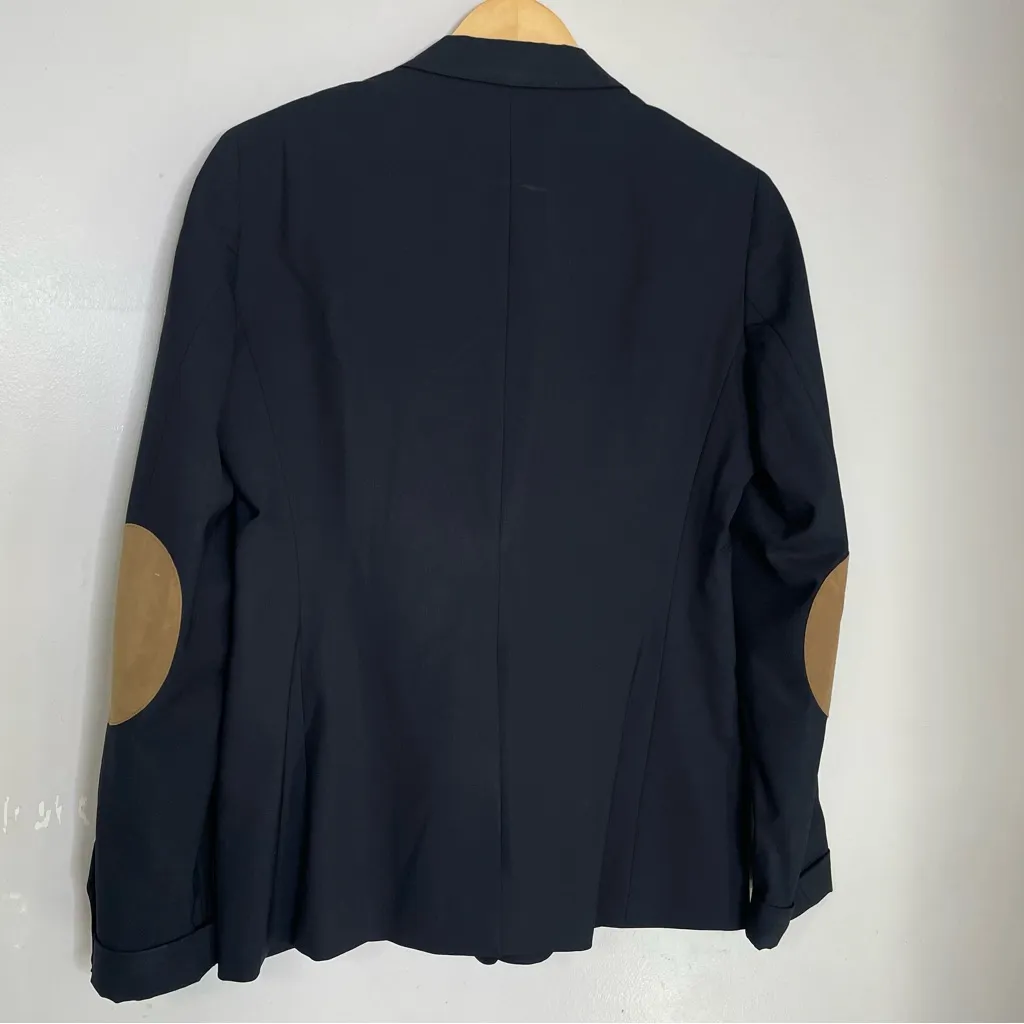 PAUW Amsterdam Wool Elbow Patch Blazer Jacket Women’s‎ Size 4 Black - Image 2