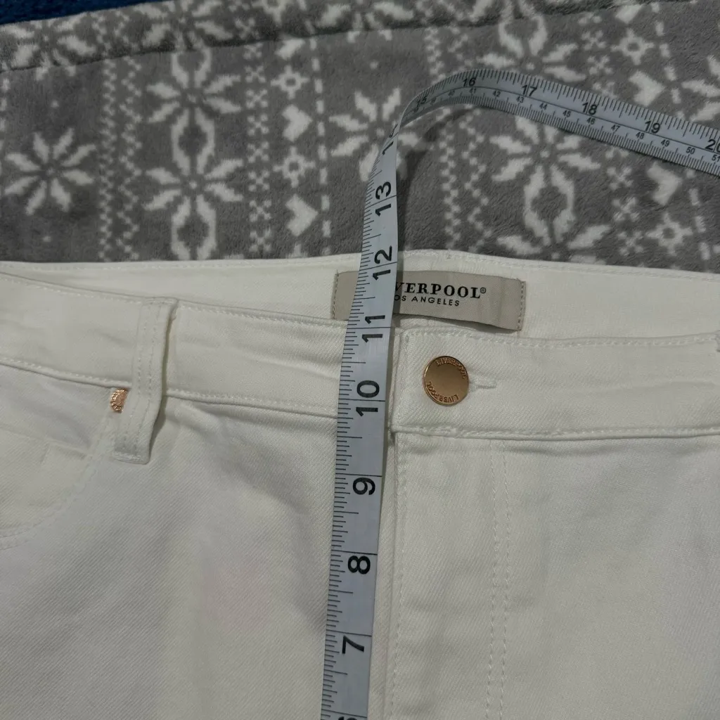 NWT Stitch Fix Liverpool Kennedy Crop Straight w/ Raw‎ Hem In White Size 12/31 - Image 11