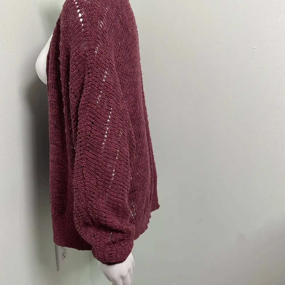 American Eagle Outfitters Blush Pink Knit Slouchy Grannycore Cardigan Medium - Image 5