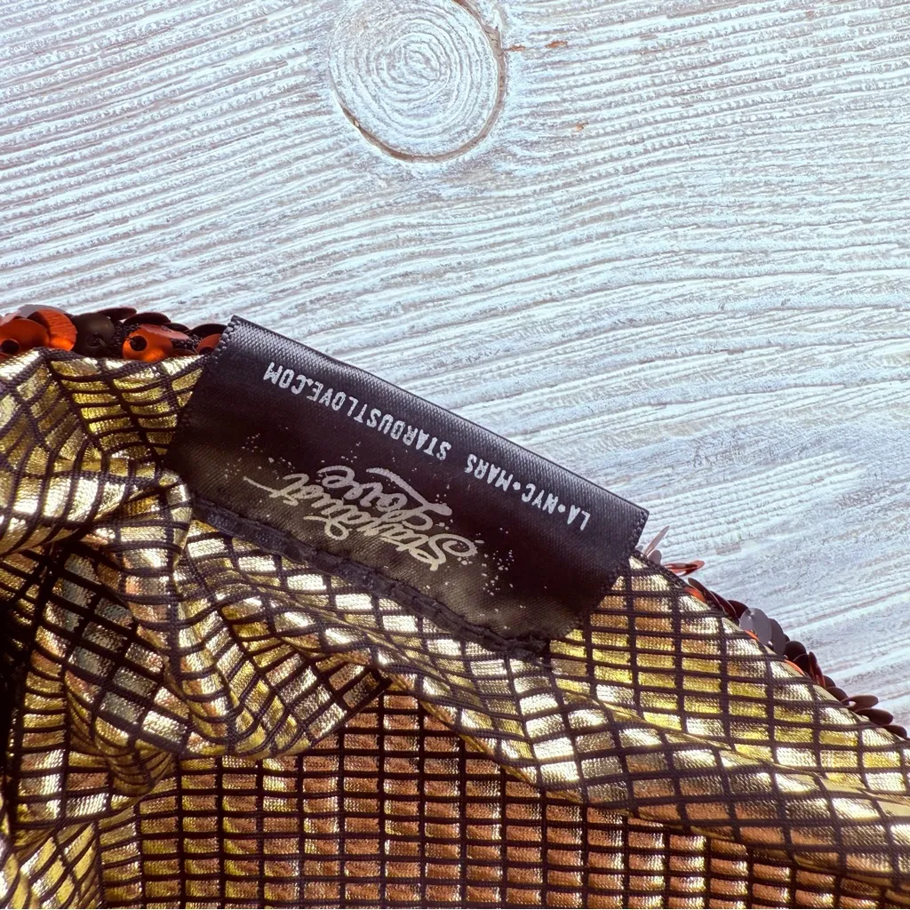 Stardust love head cover hat festival hood reversible with pocket shift sequin Red - Image 5