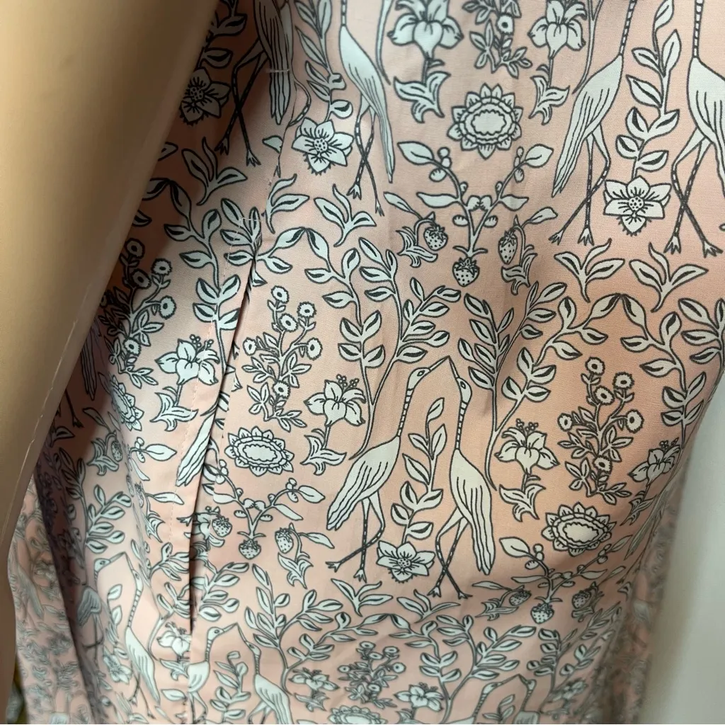 J. McLaughlin Arisa Cotton Popover NWT Floral Bird  Shirt Dress sz XL - Image 10