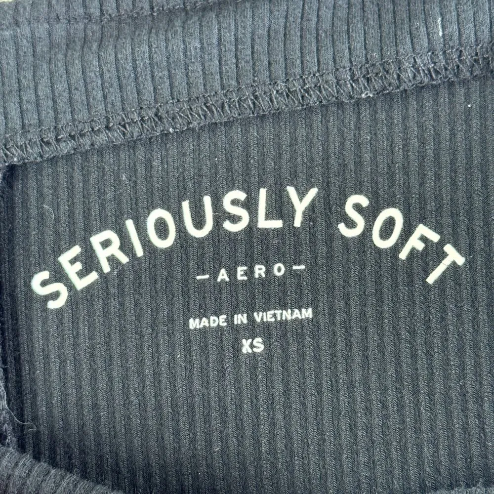 Aeropostale Seriously Soft Bodycon Dress Womens XS Black Rainbow Stripe Slim Fit - Image 6