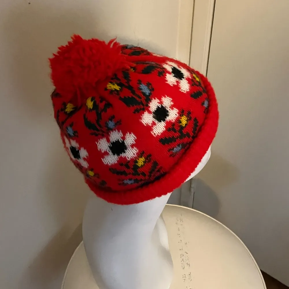 Vintage retro 80s colorful knit winter hat. - Image 4