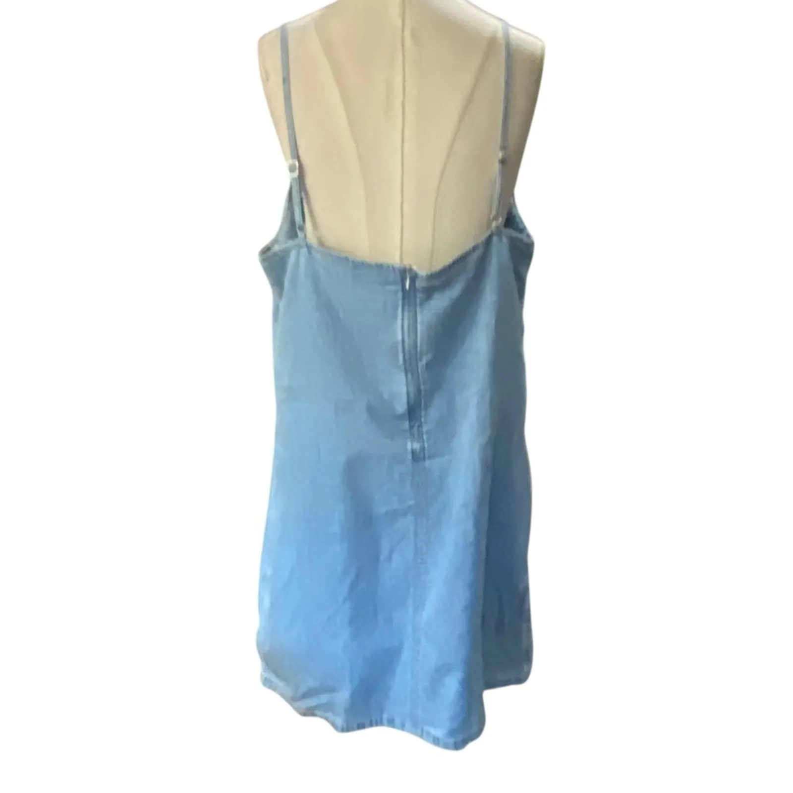 Calvin Klein Jeans denim Strappy mini Dress NEW Size Large NWOT - Image 7