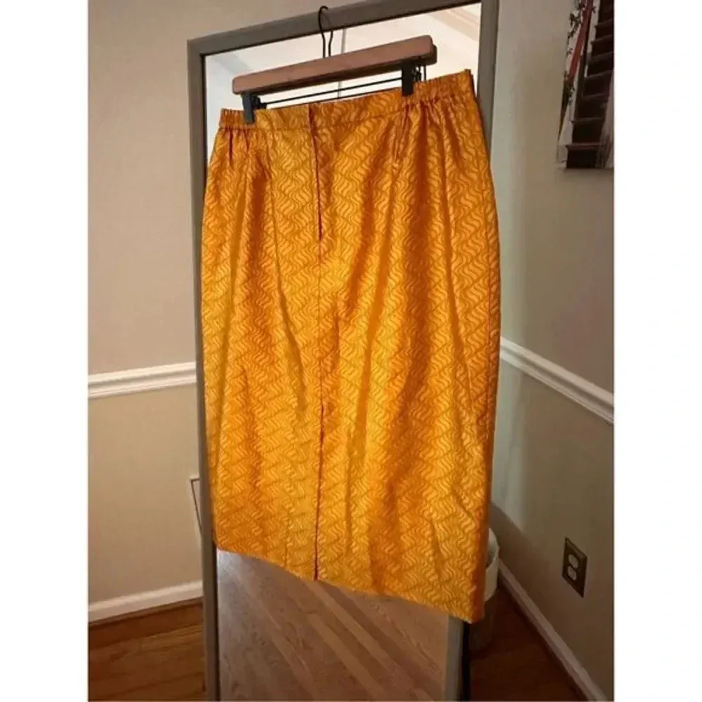 Vintage KB Stella‎ Louise for KB Jacquard Size 18 Mustard Orange - Image 3